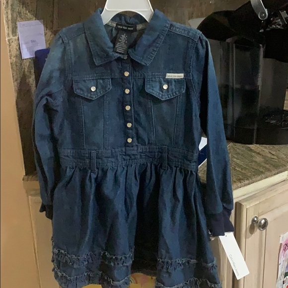 Calvin Klein toddler denim dress - Picture 2 of 4